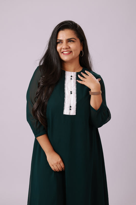 Emerald A-Line Dress