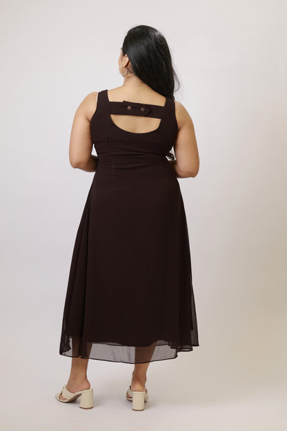 Brownie with Long Chikankari Jacket