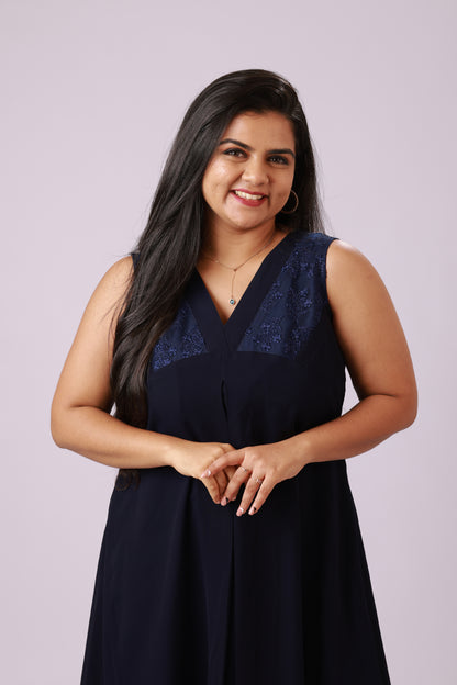 Midnight Blue A-Line Dress