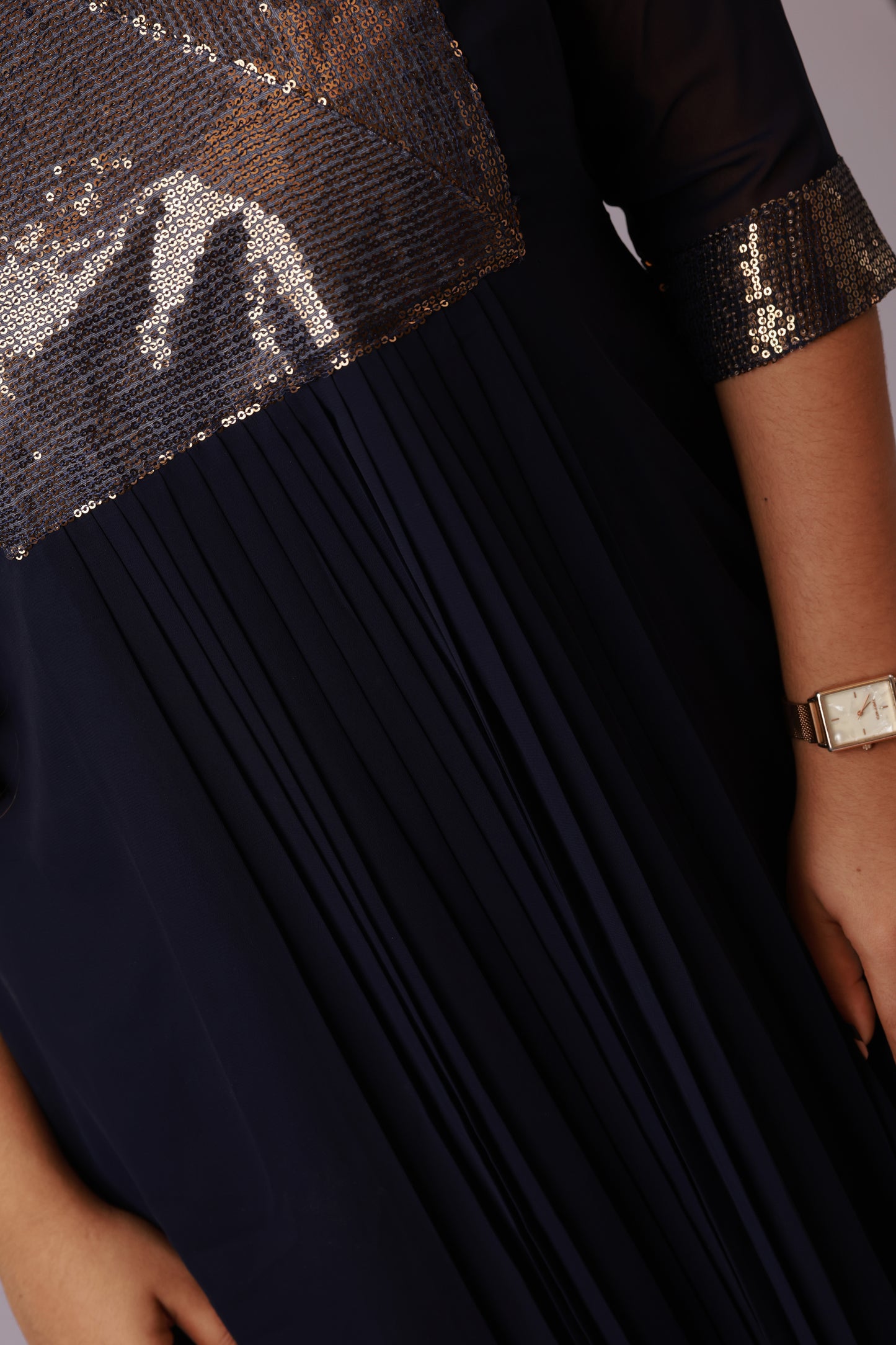 Midnight Gleam A-Line Dress