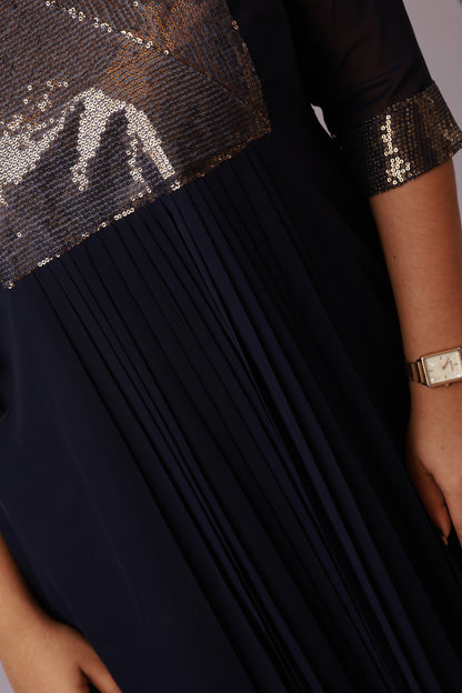 Midnight Gleam A-Line Dress