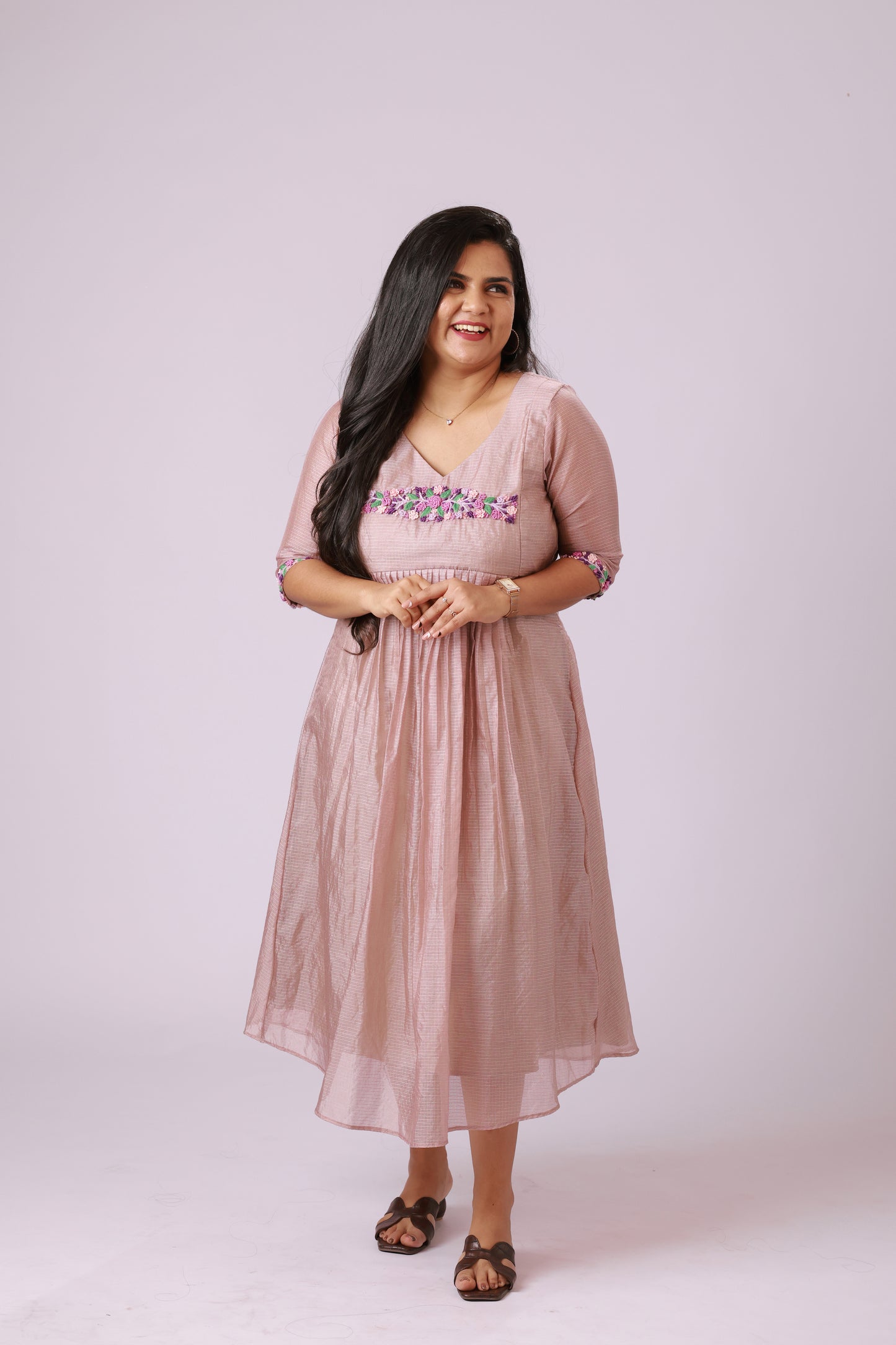Blush Handwork A-Line Kurti