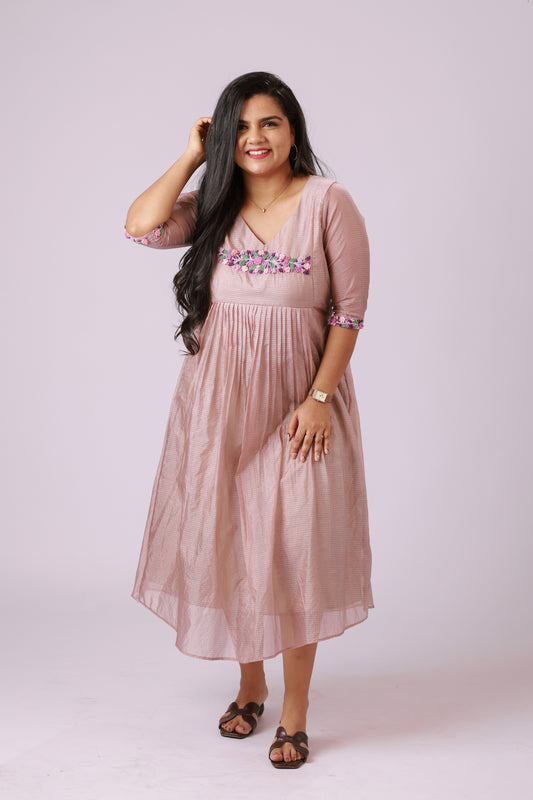 Blush Handwork A-Line Kurti