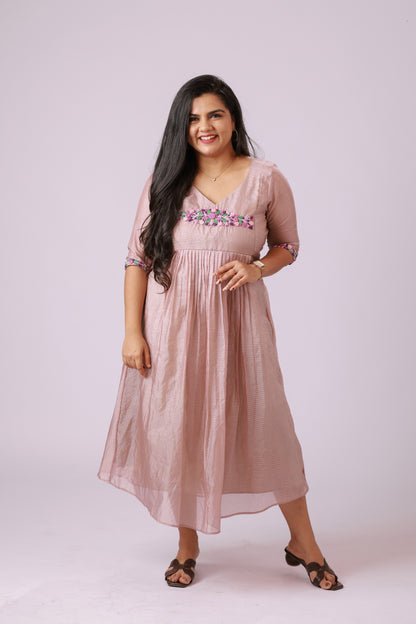 Blush Handwork A-Line Kurti