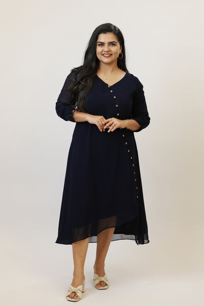 Celeste Buttoned Midi Dress