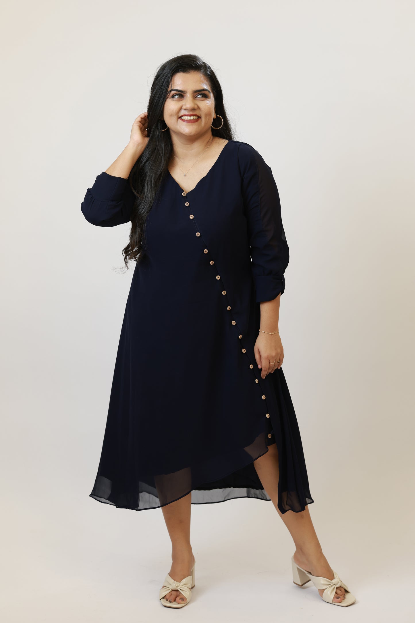 Celeste Buttoned Midi Dress