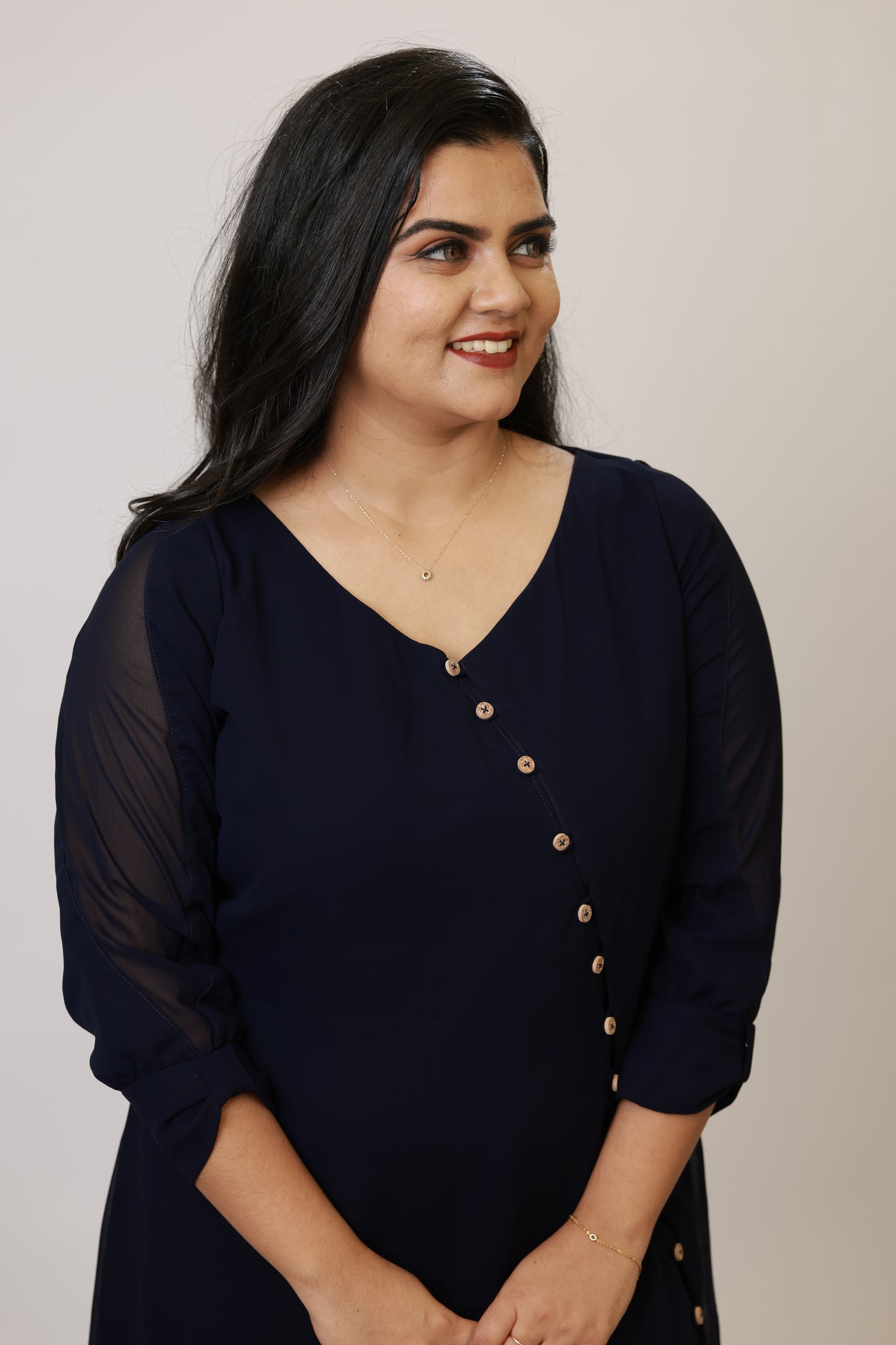 Celeste Buttoned Midi Dress