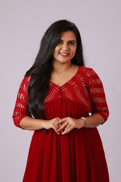 Ruby Alia Cut Kurti