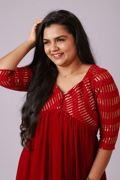 Ruby Alia Cut Kurti