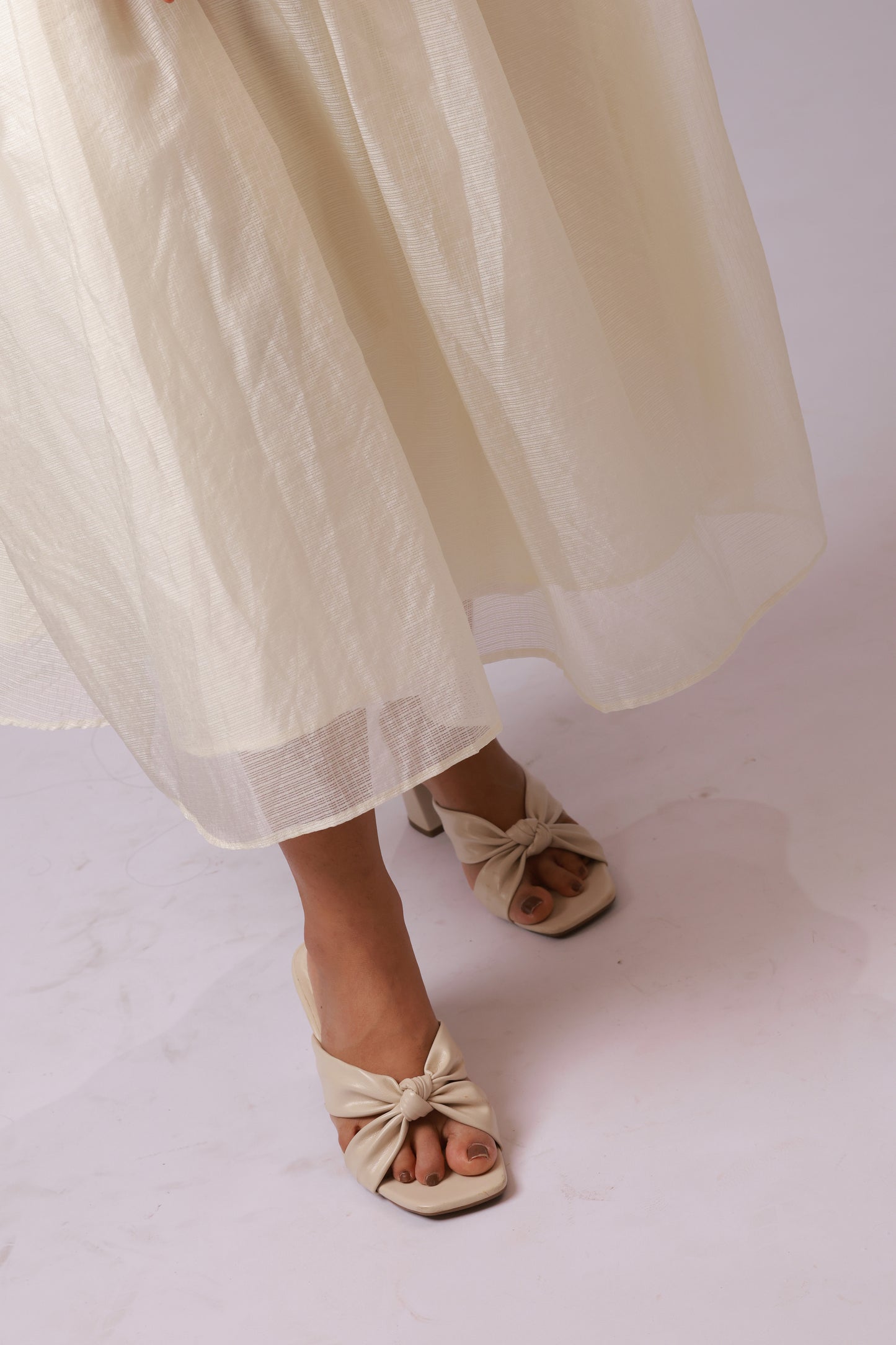 Off-White Handwork A-Line Kurti